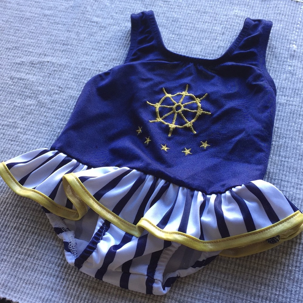 12M Navy Sailor Swimsuit